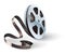 Movie cinematography video film disk with tape