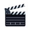 Movie clapboard icon, colorful design