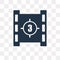 Movie countdown vector icon isolated on transparent background,