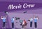 Movie crew social poster template