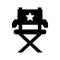 Movie director chair icon