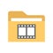 Movie file Color Vector Icon which can easily modify or edit
