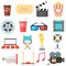 Movie and Film icon set