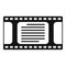 Movie film icon simple vector. Scenario activity