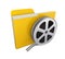 Movie Folder and Film Reel Isolated