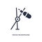 movie microphone icon on white background. Simple element illustration from cinema concept