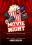 Movie night concept. Creative template for cinema poster, banner