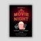 Movie night concept.Creative template for cinema poster, banner