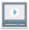 Movie Player, Video Player Vector Icon editable