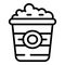 Movie popcorn icon outline vector. Book film