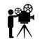 Movie producer vector icon