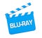 Movie Slate with `Blu-Ray` Text Isolated