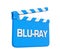 Movie Slate with `Blu-Ray` Text Isolated
