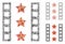 Movie trailer Composition Icon of Inequal Items