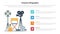 movies or cinema infographics template diagram with various set element collection with 4 point step creative design for slide