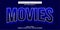 movies editable text effect style