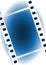 Movies film blue light background