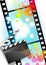 Movies film and Clapper board background