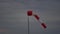 Moving air sleeve windsock show direction and speed of wind blowing