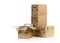 Moving carton boxes stack