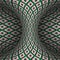 Moving checkered hyperboloid. Vector optical illusion illustration