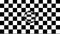 Moving of a chessboard  and rotating sphere, black and white geometric design.