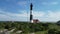 Moving closer with a drone to the Fire Island Lighthouse