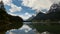 Moving clouds over lake Hintersee