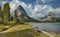 Moving Clouds over Swiftcurrent Lake in Glacier National Park