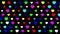 Moving colorful hearts pattern on plain black background