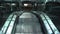 Moving empty escalator