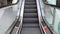 moving escalator close-up 4k video