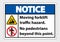 Moving forklift traffic hazard,No pedestrians beyond this point,Symbol Sign Isolate on transparent Background,Vector Illustration