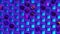 Moving holographic blue cubes on violet background, trendy minimal 3d looping animation, creative geometric pattern with square sh