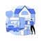 Moving house services abstract concept vector illustration.