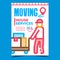 Moving House Services Advertising Poster Vector