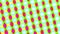 Moving loopable grid made from pink,green,cyan and white interconnected beads