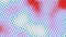 Moving multicolored spots on dot pattern. Design. Effect of heat waves from dot pattern on white background. Beautiful