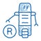 moving robot doodle icon hand drawn illustration