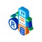 Moving robot isometric icon vector illustration