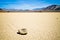 Moving rocks at Racetrack Playa in Death Valley