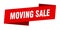 moving sale banner template. moving sale ribbon label.