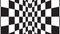 Moving seamless background chessboard pattern in perspective, black and white geometric