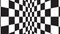 Moving seamless background chessboard pattern in perspective, black and white geometric
