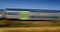 Moving shot of a high speed train with wake effect