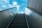 Moving staircase leads to the sky