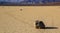 Moving Stones at the Racetrack Playa in Death Valley California with a depth of field