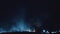 Moving time lapse of night industrial landscape environmental pollution waste of plant