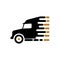 Moving truck speed logo vector