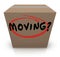 Moving Word Cardboard Box Changing Location Help Support